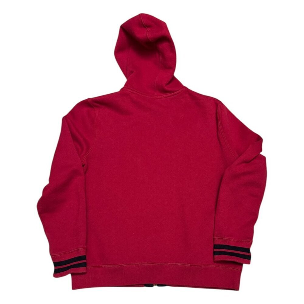 LAUREN RALPH LAUREN Designer Casual Full Zip Red Hoodie Sweatshirt Mens Large - Picture 6 of 7